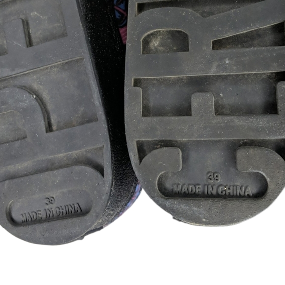 Opening Ceremony Blue/Pink/Purple Printed Platform Slip On Size 39 - Picture 10 of 10